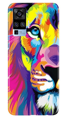Colorful Lion Mobile Back Case for Vivo X50 Pro  (Design - 110)
