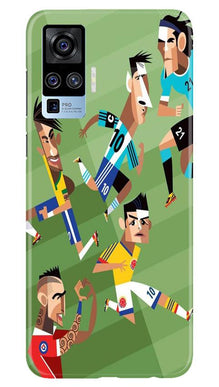 Football Mobile Back Case for Vivo X50 Pro  (Design - 166)