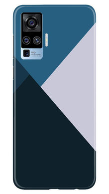 Blue Shades Mobile Back Case for Vivo X50 Pro (Design - 188)