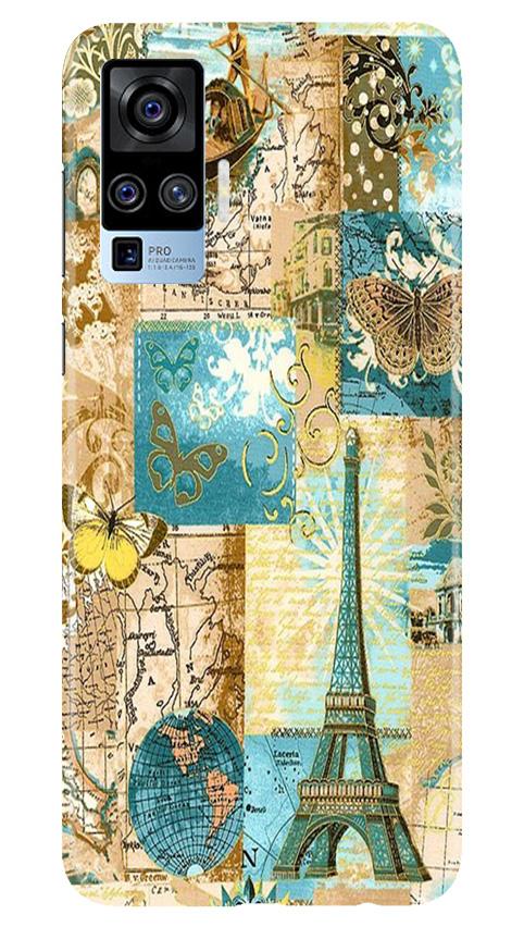 Travel Eiffel Tower Case for Vivo X50 Pro (Design No. 206)