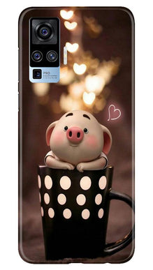Cute Bunny Mobile Back Case for Vivo X50 Pro (Design - 213)