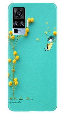Flowers Girl Mobile Back Case for Vivo X50 Pro (Design - 216)