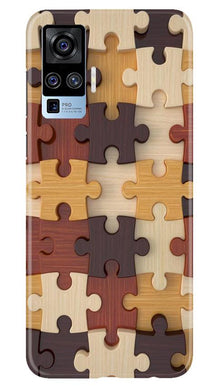 Puzzle Pattern Mobile Back Case for Vivo X50 Pro (Design - 217)