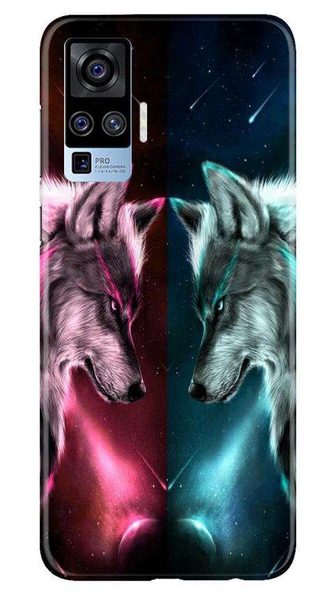 Wolf fight Case for Vivo X50 Pro (Design No. 221)