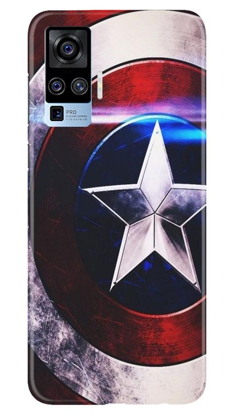 Captain America Shield Case for Vivo X50 Pro (Design No. 250)