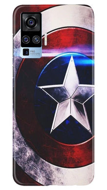 Captain America Shield Mobile Back Case for Vivo X50 Pro (Design - 250)