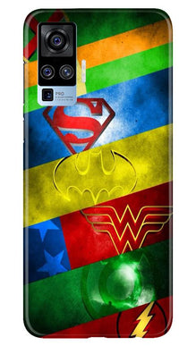 Superheros Logo Mobile Back Case for Vivo X50 Pro (Design - 251)