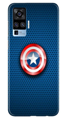 Captain America Shield Mobile Back Case for Vivo X50 Pro (Design - 253)