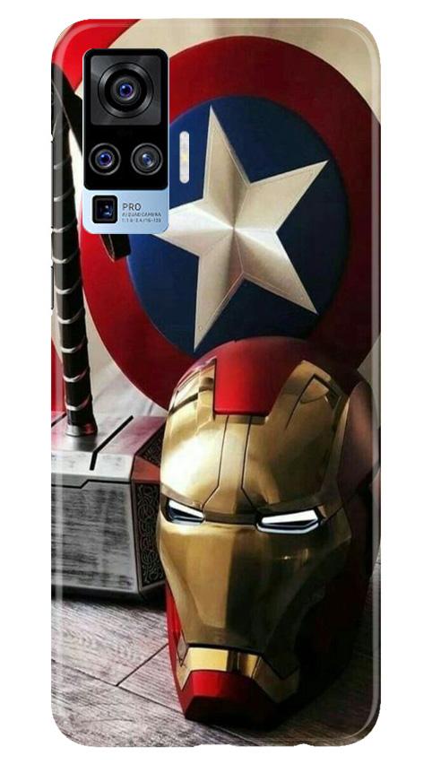 Ironman Captain America Case for Vivo X50 Pro (Design No. 254)