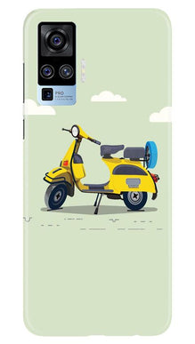Vintage Scooter Mobile Back Case for Vivo X50 Pro (Design - 260)