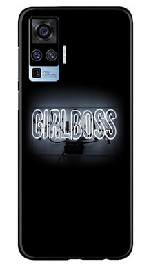 Girl Boss Black Mobile Back Case for Vivo X50 Pro (Design - 268)