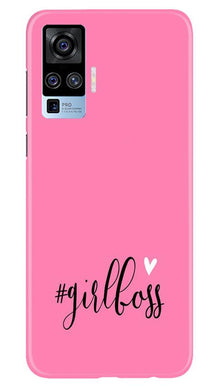 Girl Boss Pink Mobile Back Case for Vivo X50 Pro (Design - 269)