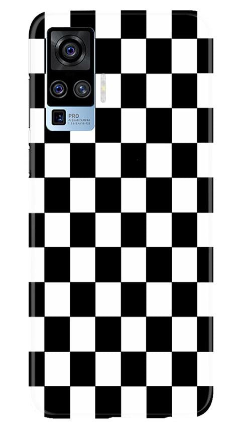 Black White Boxes Mobile Back Case for Vivo X50 Pro (Design - 372)