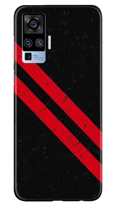 Black Red Pattern Mobile Back Case for Vivo X50 Pro (Design - 373)