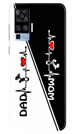 Love Mom Dad Mobile Back Case for Vivo X50 Pro (Design - 385)