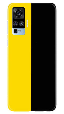 Black Yellow Pattern Mobile Back Case for Vivo X50 Pro (Design - 397)