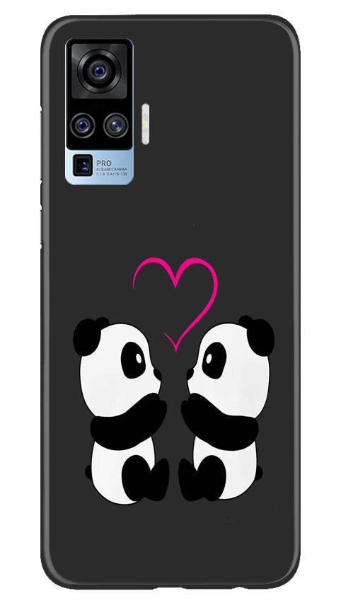 Panda Love Mobile Back Case for Vivo X50 Pro (Design - 398)