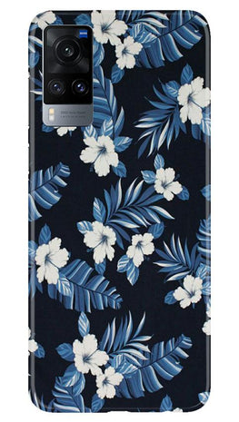 White flowers Blue Background2 Case for Vivo X60