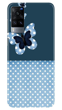 White dots Butterfly Mobile Back Case for Vivo X60 (Design - 31)