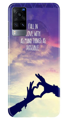 Fall in love Mobile Back Case for Vivo X60 (Design - 50)