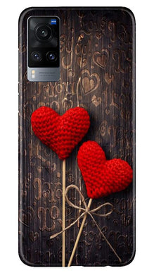 Red Hearts Mobile Back Case for Vivo X60 (Design - 80)