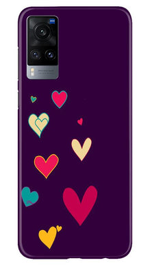 Purple Background Mobile Back Case for Vivo X60  (Design - 107)