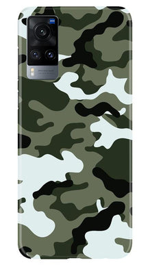 Army Camouflage Mobile Back Case for Vivo X60  (Design - 108)