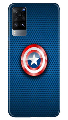 Captain America Shield Mobile Back Case for Vivo X60 (Design - 253)