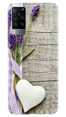White Heart Mobile Back Case for Vivo X60 (Design - 298)