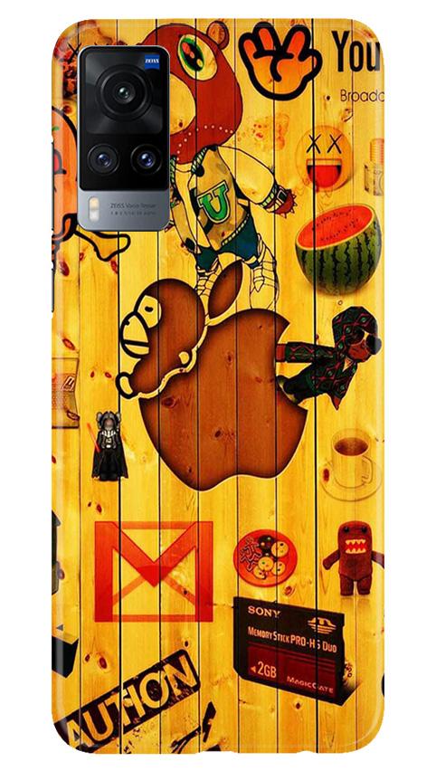 Wooden Texture Mobile Back Case for Vivo X60 (Design - 367)