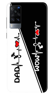 Love Mom Dad Mobile Back Case for Vivo X60 (Design - 385)