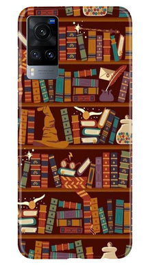 Book Shelf Mobile Back Case for Vivo X60 (Design - 390)