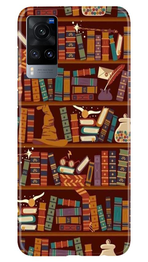 Book Shelf Mobile Back Case for Vivo X60 (Design - 390)