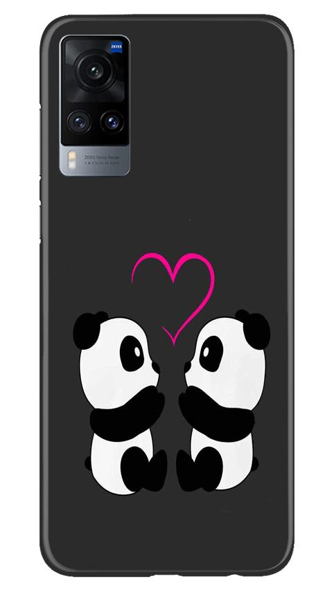 Panda Love Mobile Back Case for Vivo X60 (Design - 398)
