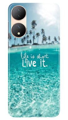 Life is short live it Mobile Back Case for Vivo Y100 5G (Design - 45)