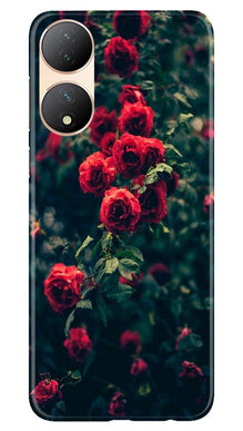 Red Rose Mobile Back Case for Vivo Y100 5G (Design - 66)