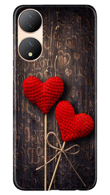 Red Hearts Mobile Back Case for Vivo T2 5G (Design - 80)