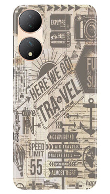 Travel Mobile Back Case for Vivo T2 5G  (Design - 104)