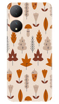 Leaf Pattern Art Case for Vivo Y100 5G  (Design - 132)