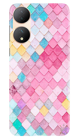 Pink Pattern Case for Vivo Y100 5G (Design No. 184)