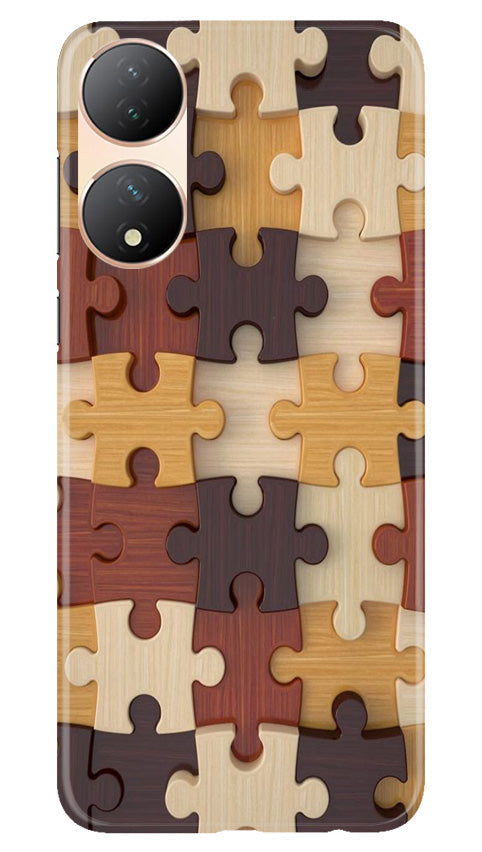 Puzzle Pattern Case for Vivo T2 5G (Design No. 186)