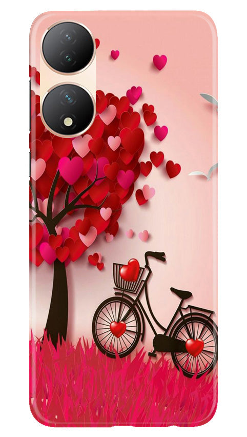 Red Heart Cycle Case for Vivo T2 5G (Design No. 191)