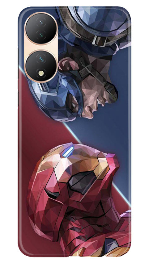 Ironman Captain America Case for Vivo T2 5G (Design No. 214)