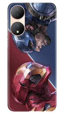 Ironman Captain America Mobile Back Case for Vivo T2 5G (Design - 214)
