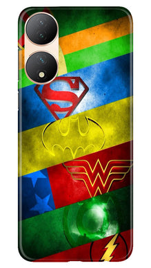 Superheros Logo Mobile Back Case for Vivo T2 5G (Design - 220)