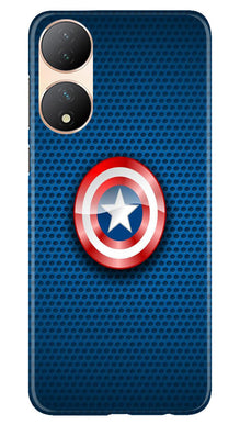 Captain America Shield Mobile Back Case for Vivo T2 5G (Design - 222)