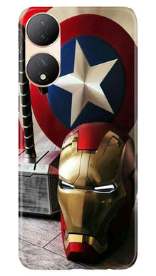 Ironman Captain America Mobile Back Case for Vivo T2 5G (Design - 223)