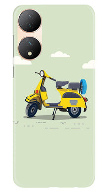 Vintage Scooter Mobile Back Case for Vivo Y100 5G (Design - 229)