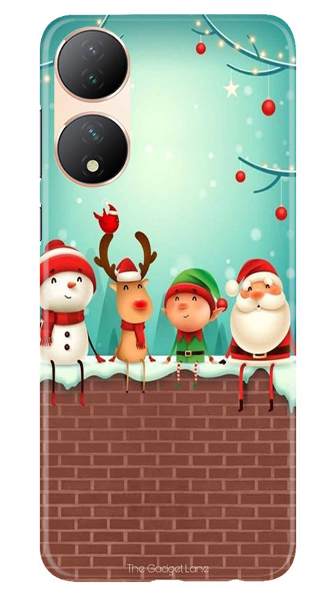 Santa Claus Mobile Back Case for Vivo Y100 5G (Design - 296)