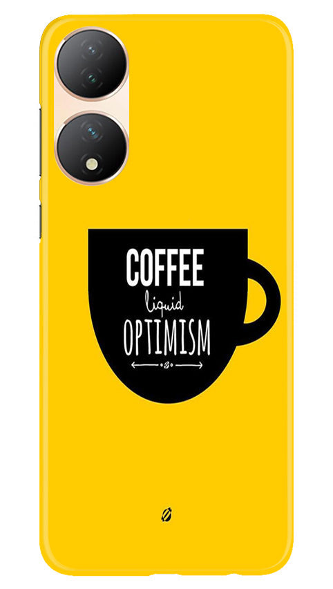 Coffee Optimism Mobile Back Case for Vivo T2 5G (Design - 313)